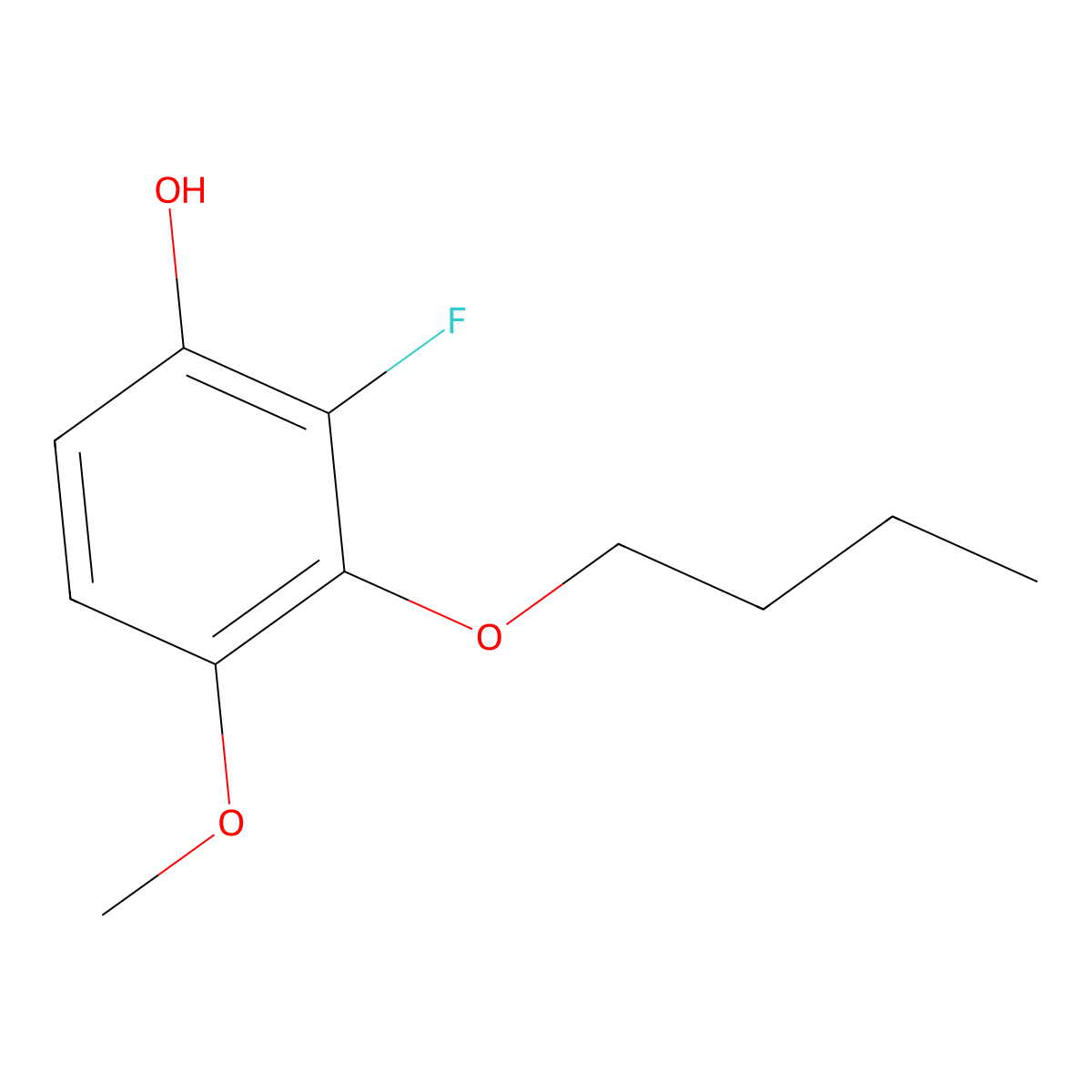 3-Butoxy-2-fluoro-4-methoxyphenol molecular structure, CAS 1881328-22-8