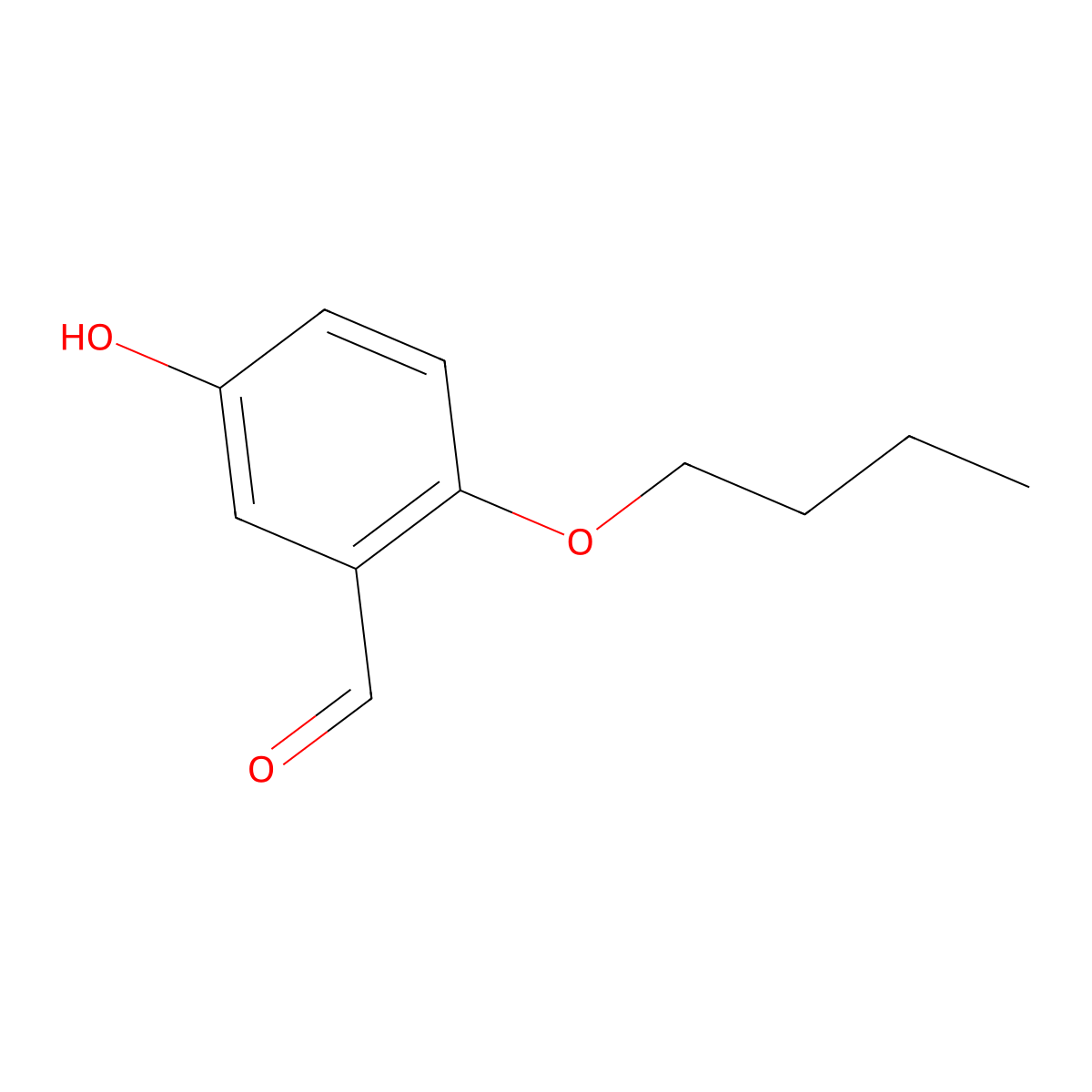 2-Butoxy-5-hydroxybenzaldehyde molecular structure, CAS 1881328-29-5