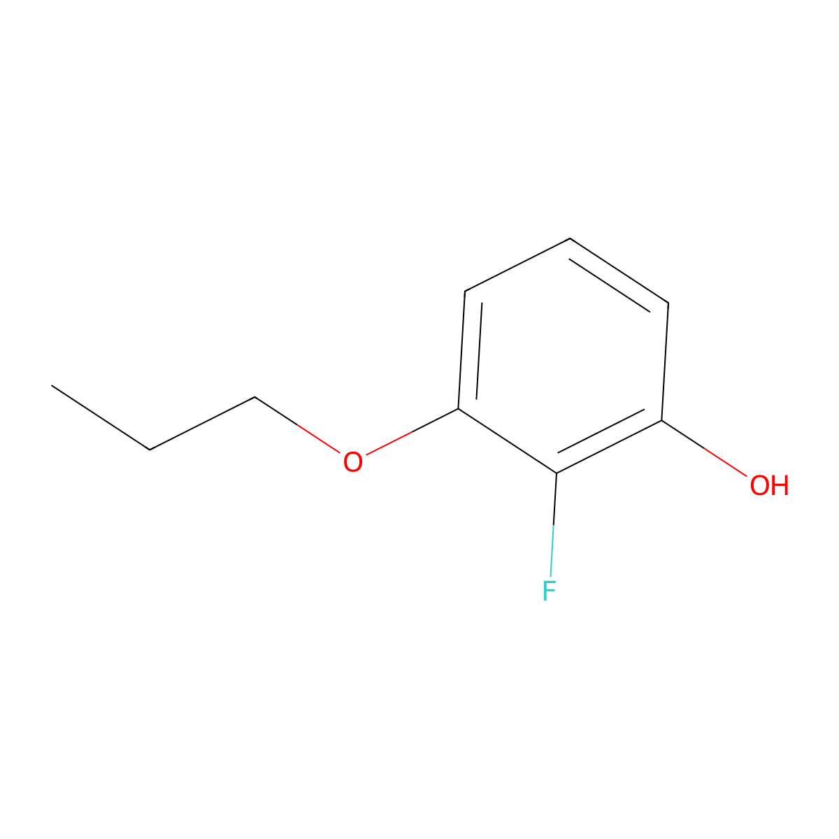 2-Fluoro-3-propoxyphenol molecular structure, CAS 1881328-49-9