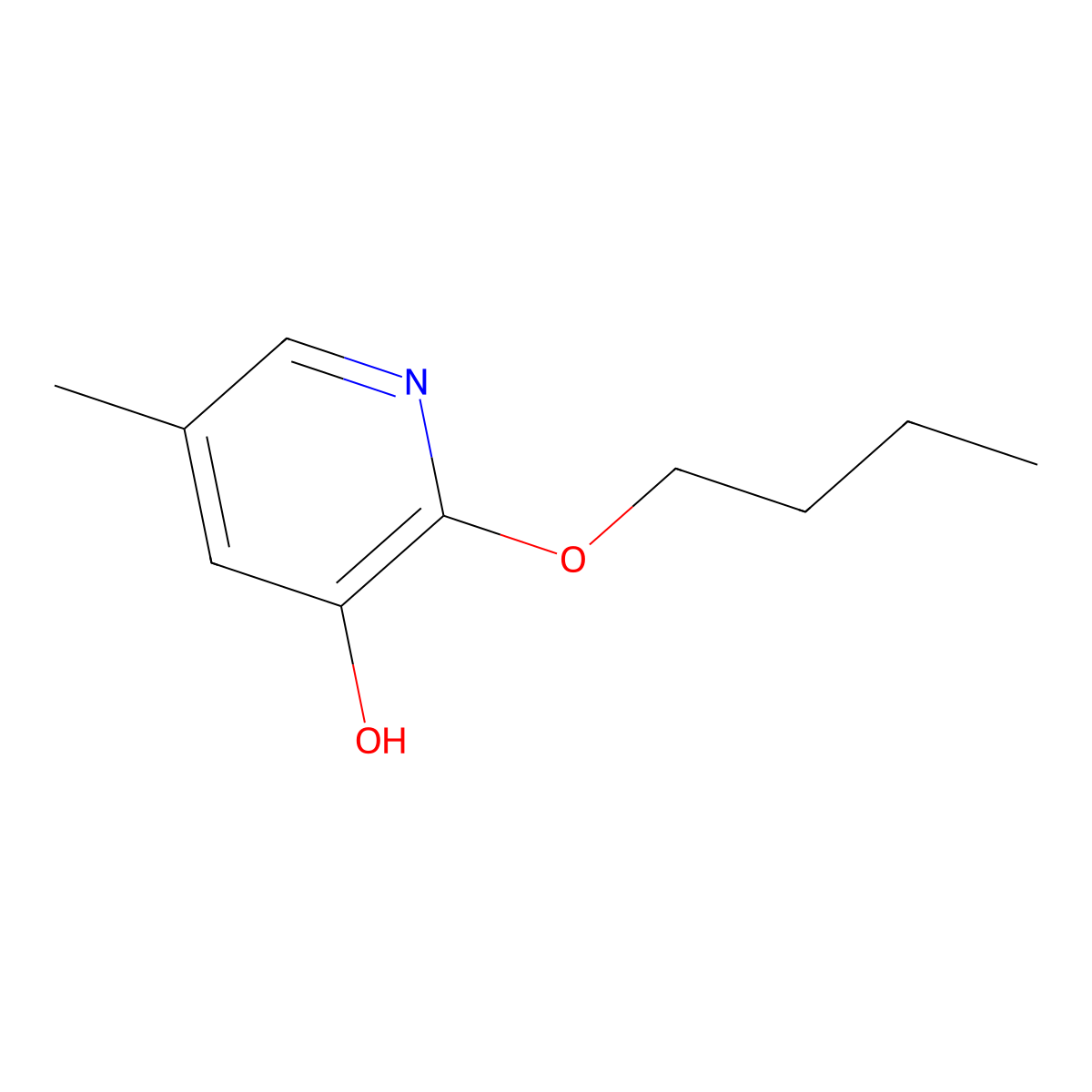 2-Butoxy-5-methylpyridin-3-OL molecular structure, CAS 1881328-62-6