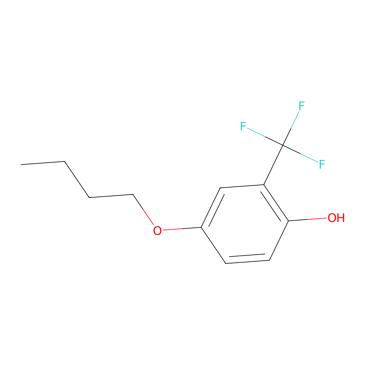 4-Butoxy-2-(trifluoromethyl)phenol molecular structure, CAS 1881328-65-9