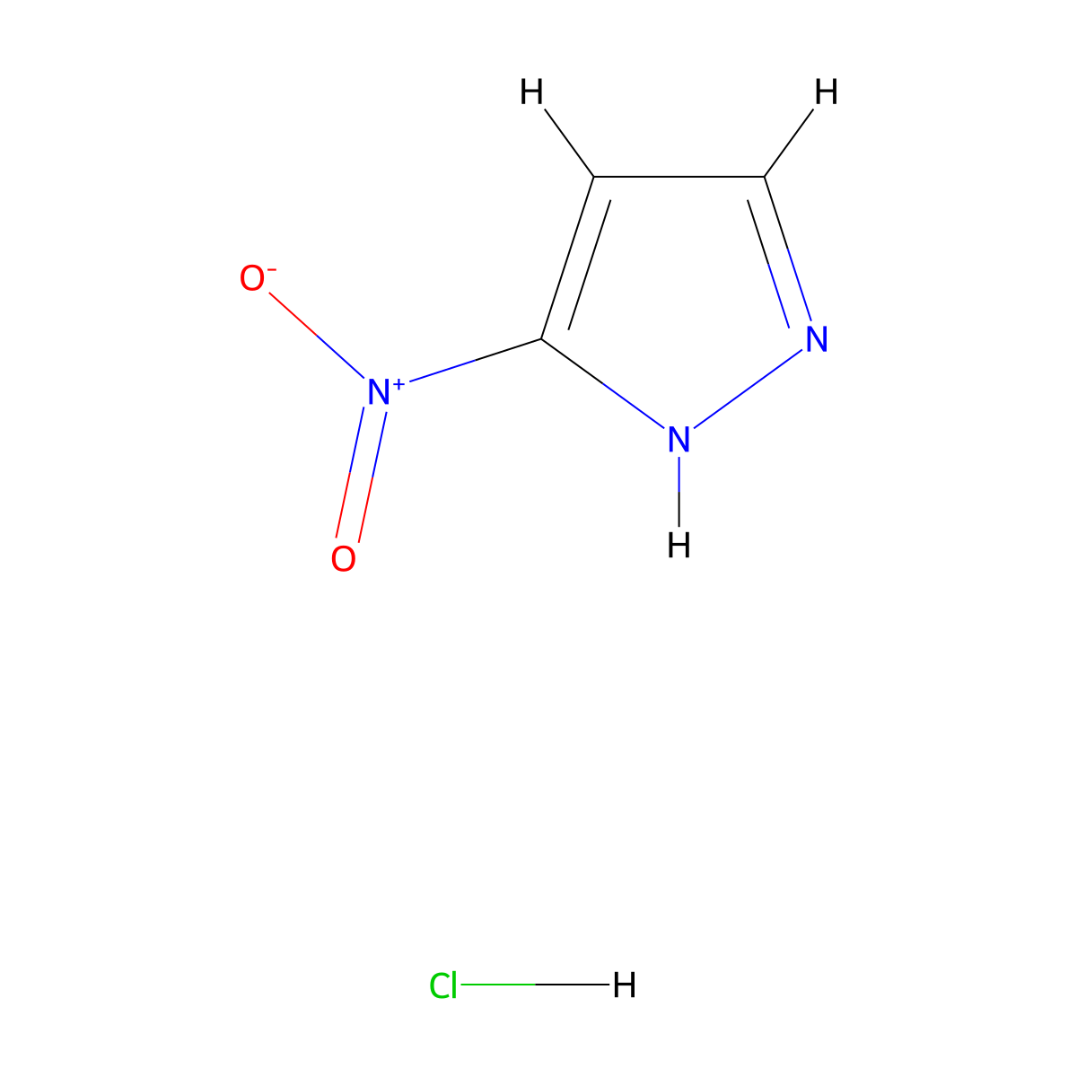 5-nitro-1H-pyrazole hydrochloride molecular structure, CAS 1881328-74-0