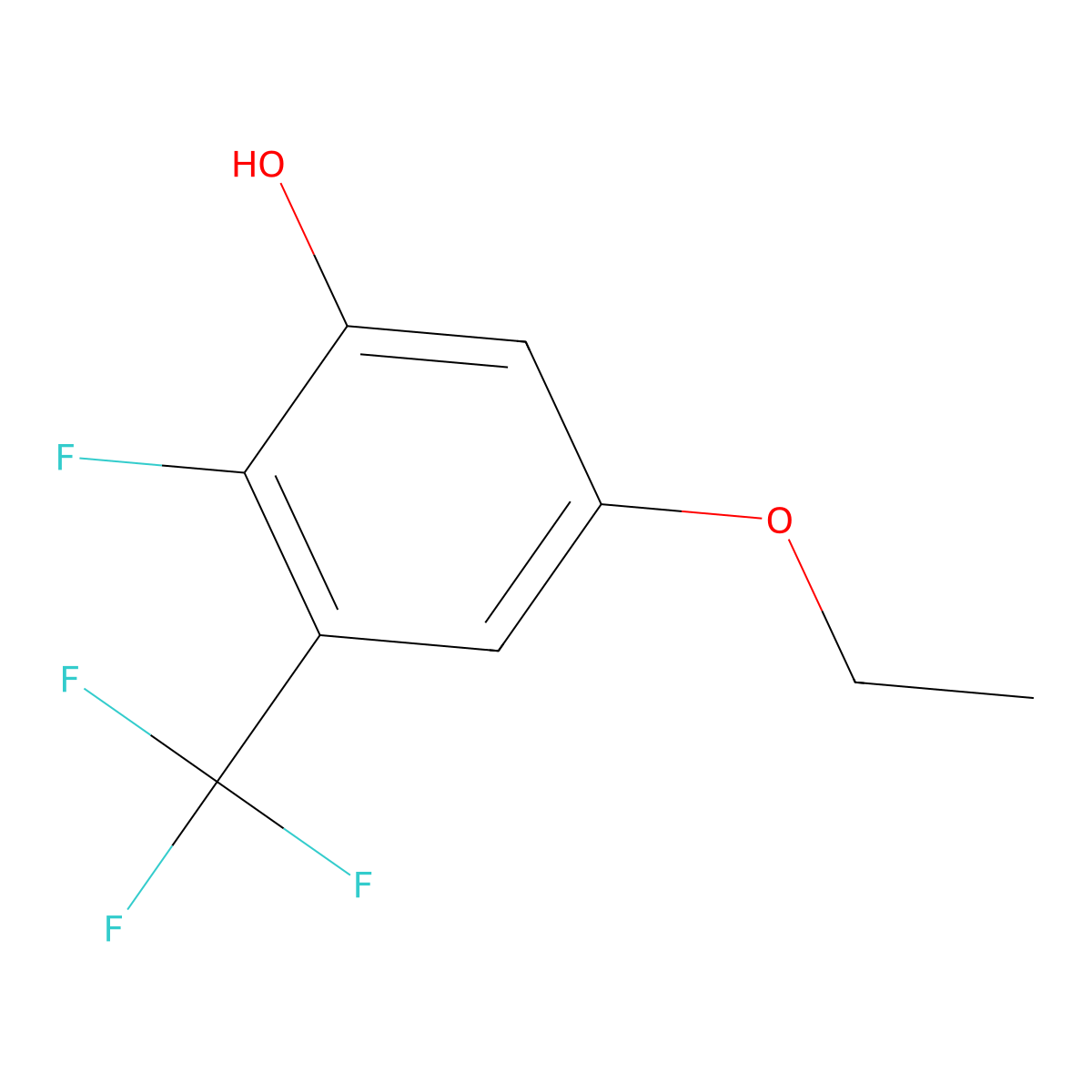 5-Ethoxy-2-fluoro-3-(trifluoromethyl)phenol molecular structure, CAS 1881328-78-4