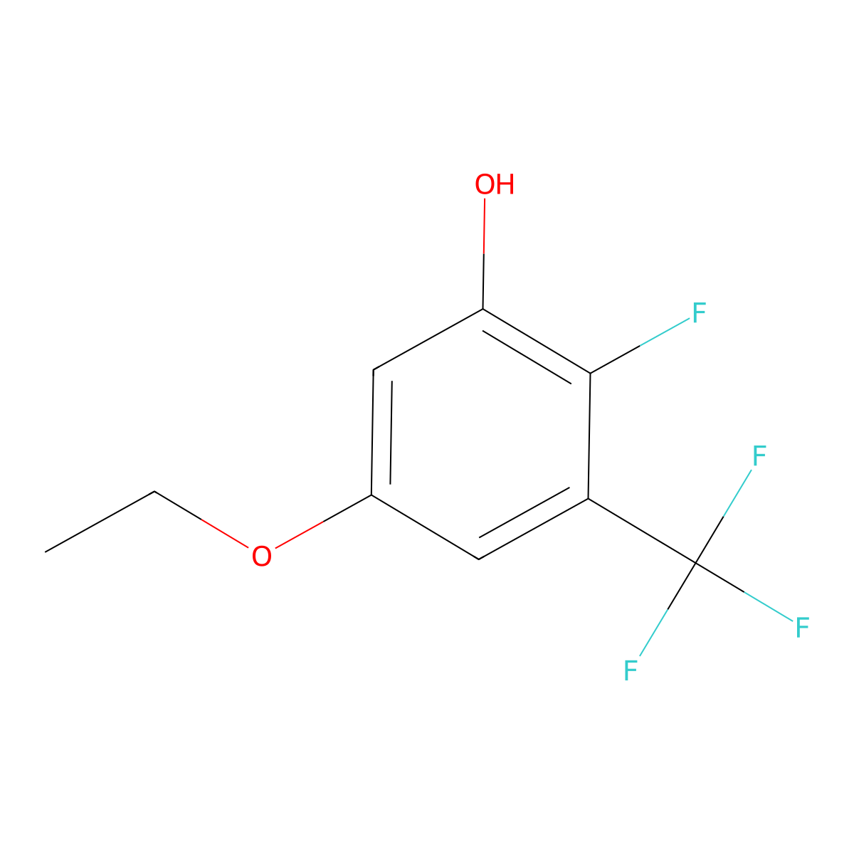 5-Ethoxy-2-fluoro-3-(trifluoromethyl)phenol molecular structure, CAS 1881328-78-4