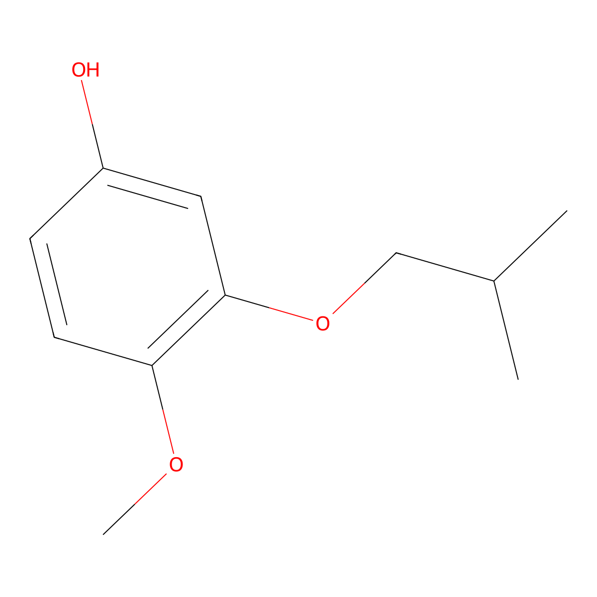 4-Methoxy-3-(2-methylpropoxy)phenol molecular structure, CAS 1881328-79-5