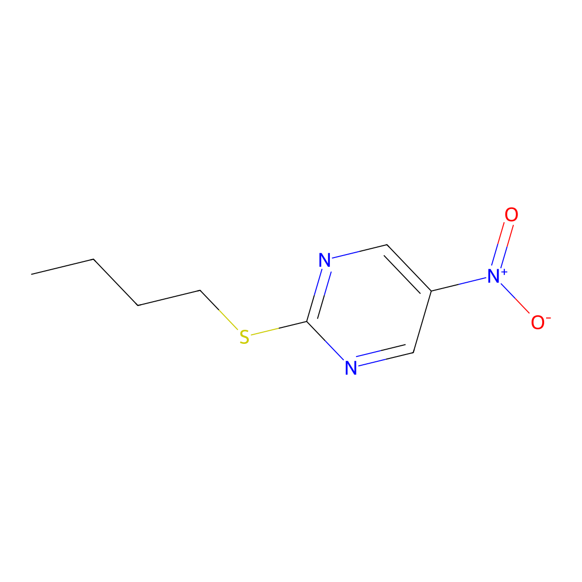 2-(Butylsulfanyl)-5-nitropyrimidine molecular structure, CAS 1881328-85-3