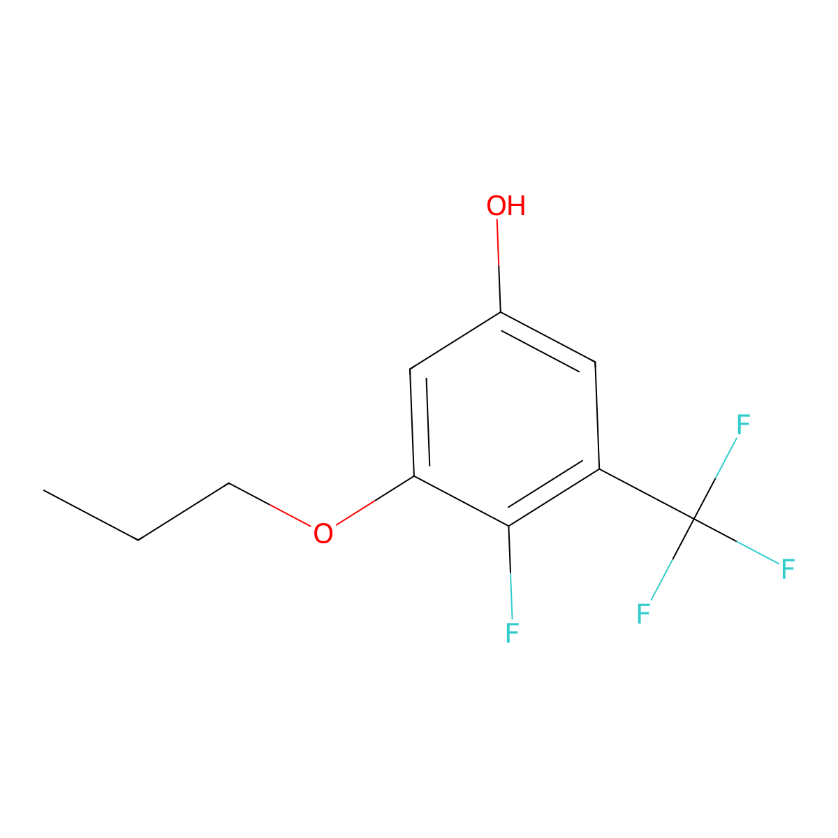 4-Fluoro-3-propoxy-5-(trifluoromethyl)phenol molecular structure, CAS 1881328-87-5