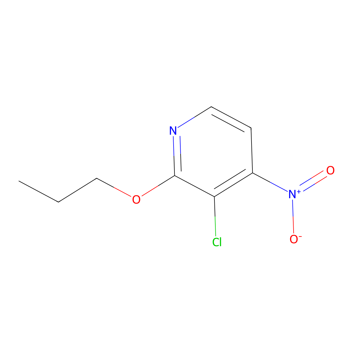3-Chloro-4-nitro-2-propoxypyridine molecular structure, CAS 1881328-90-0