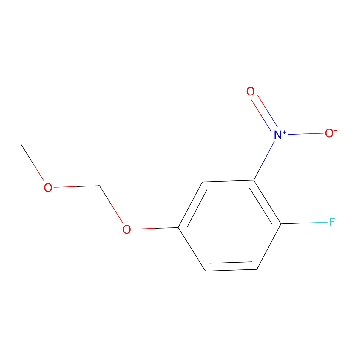 1-Fluoro-4-(methoxymethoxy)-2-nitrobenzene molecular structure, CAS 1881328-95-5