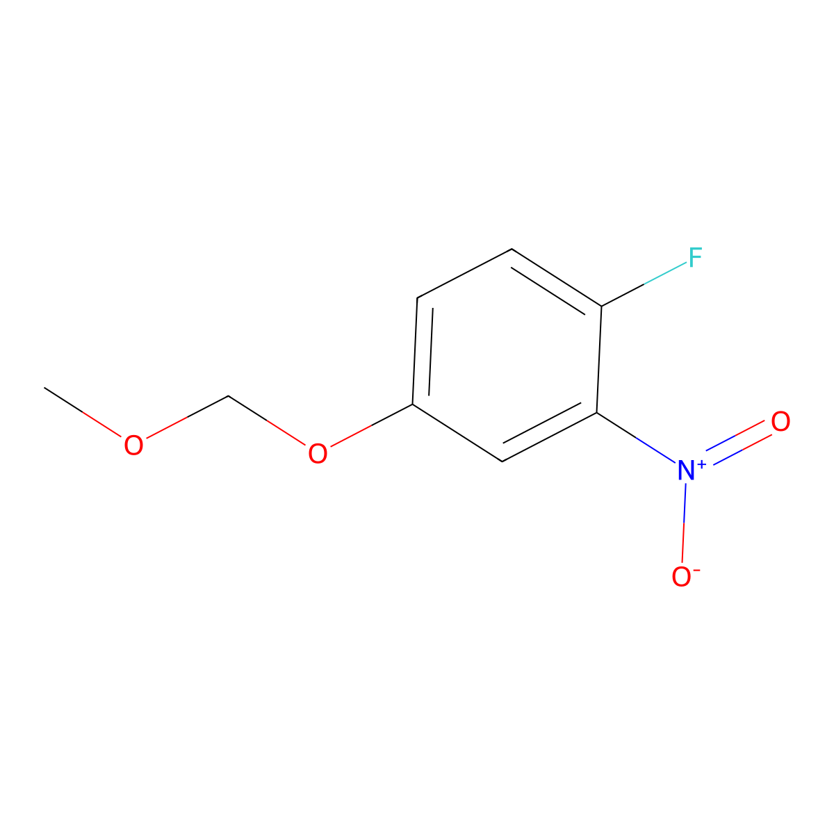 1-Fluoro-4-(methoxymethoxy)-2-nitrobenzene molecular structure, CAS 1881328-95-5