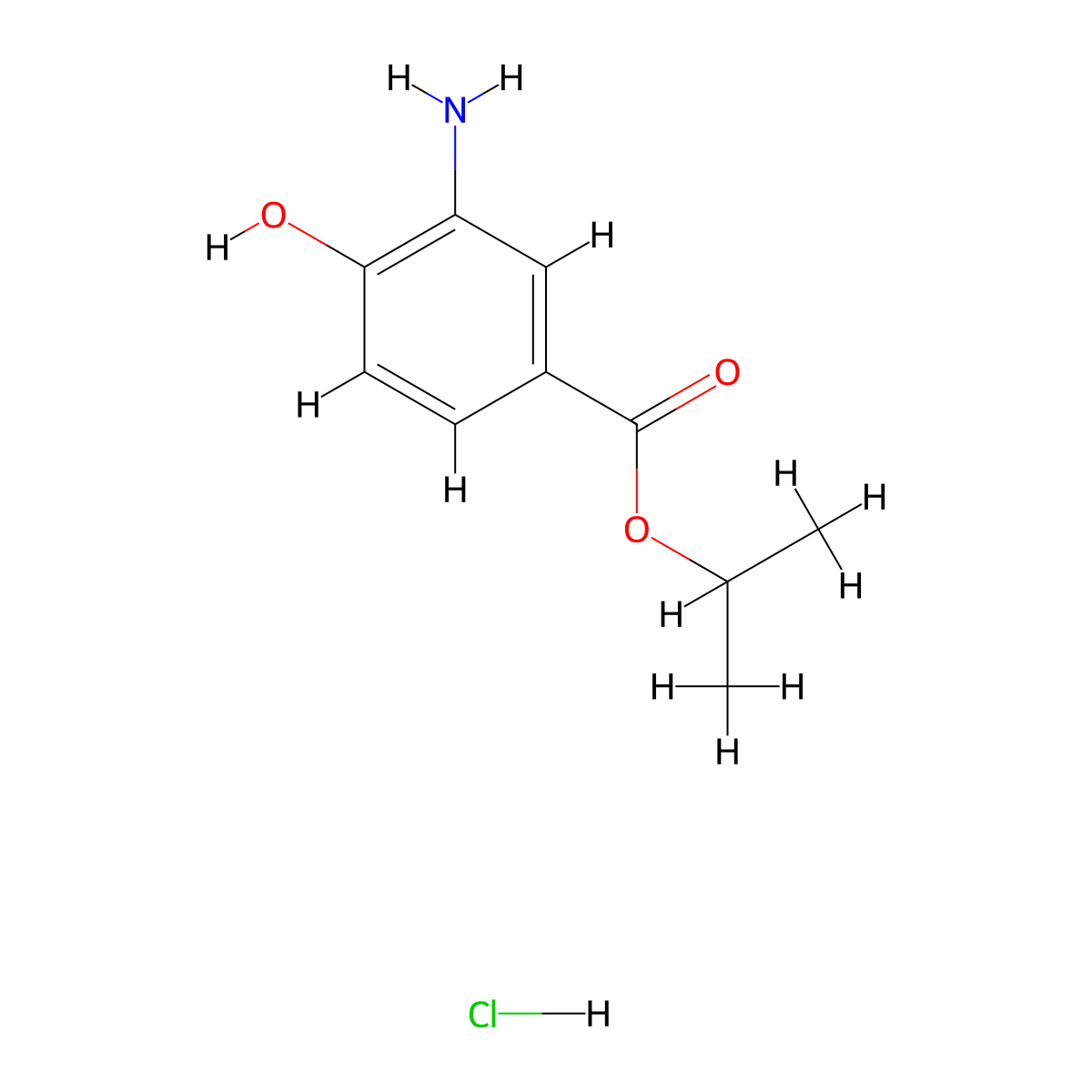Propan-2-yl 3-amino-4-hydroxybenzoate hydrochloride molecular structure, CAS 1881328-96-6