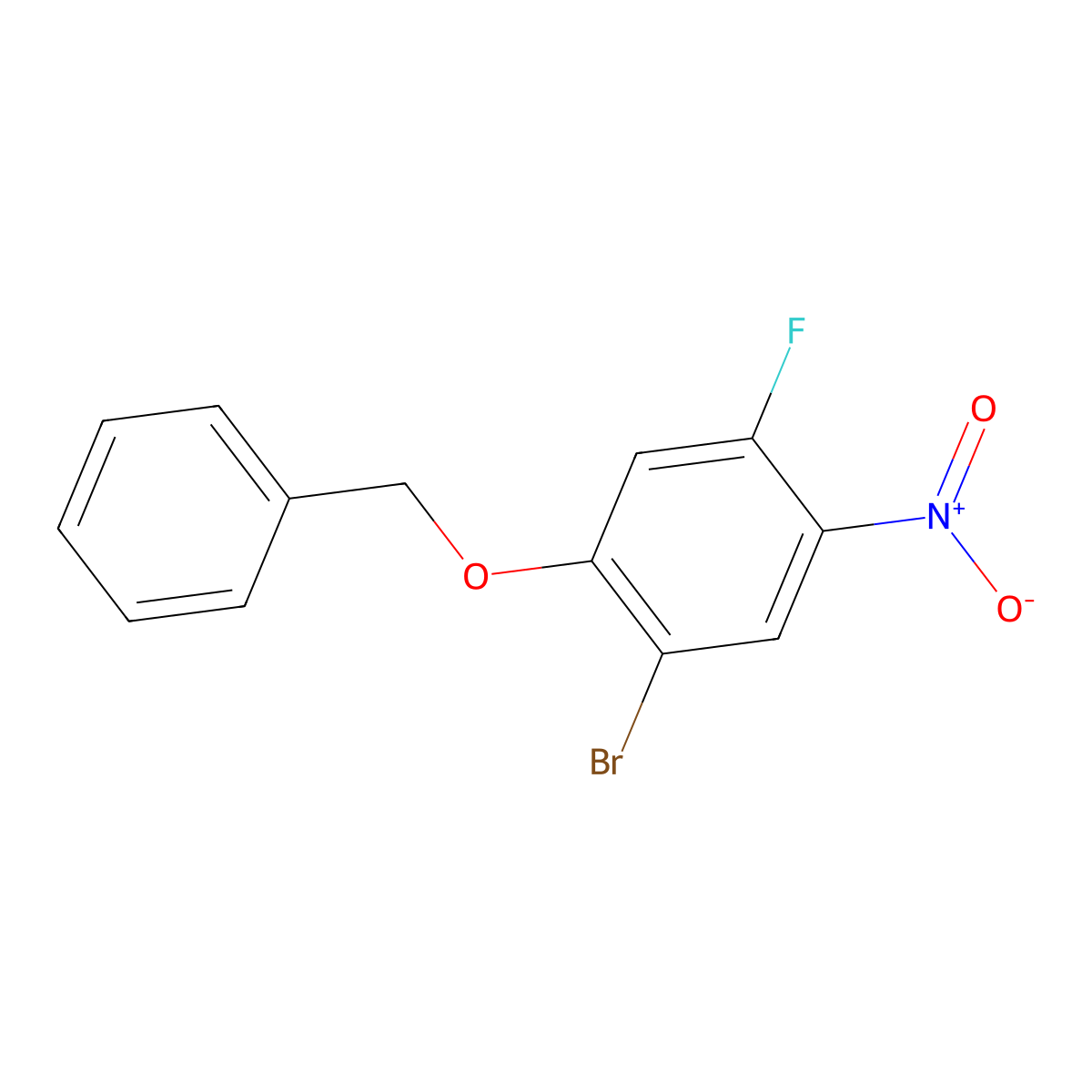 1-(Benzyloxy)-2-bromo-5-fluoro-4-nitrobenzene molecular structure, CAS 1881329-04-9