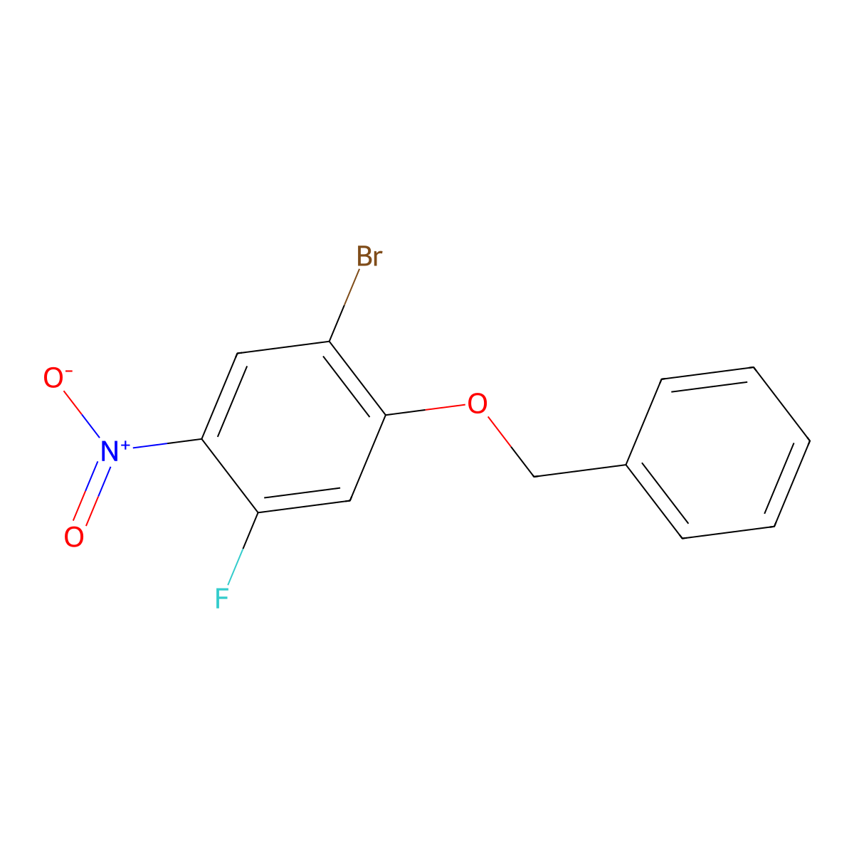 1-(Benzyloxy)-2-bromo-5-fluoro-4-nitrobenzene molecular structure, CAS 1881329-04-9