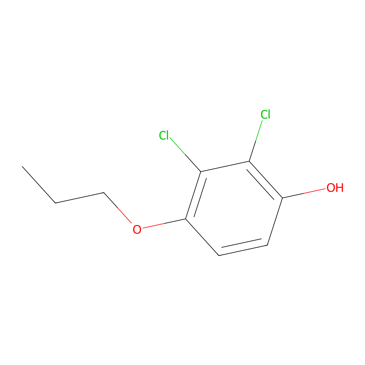 2,3-Dichloro-4-propoxyphenol molecular structure, CAS 1881329-05-0