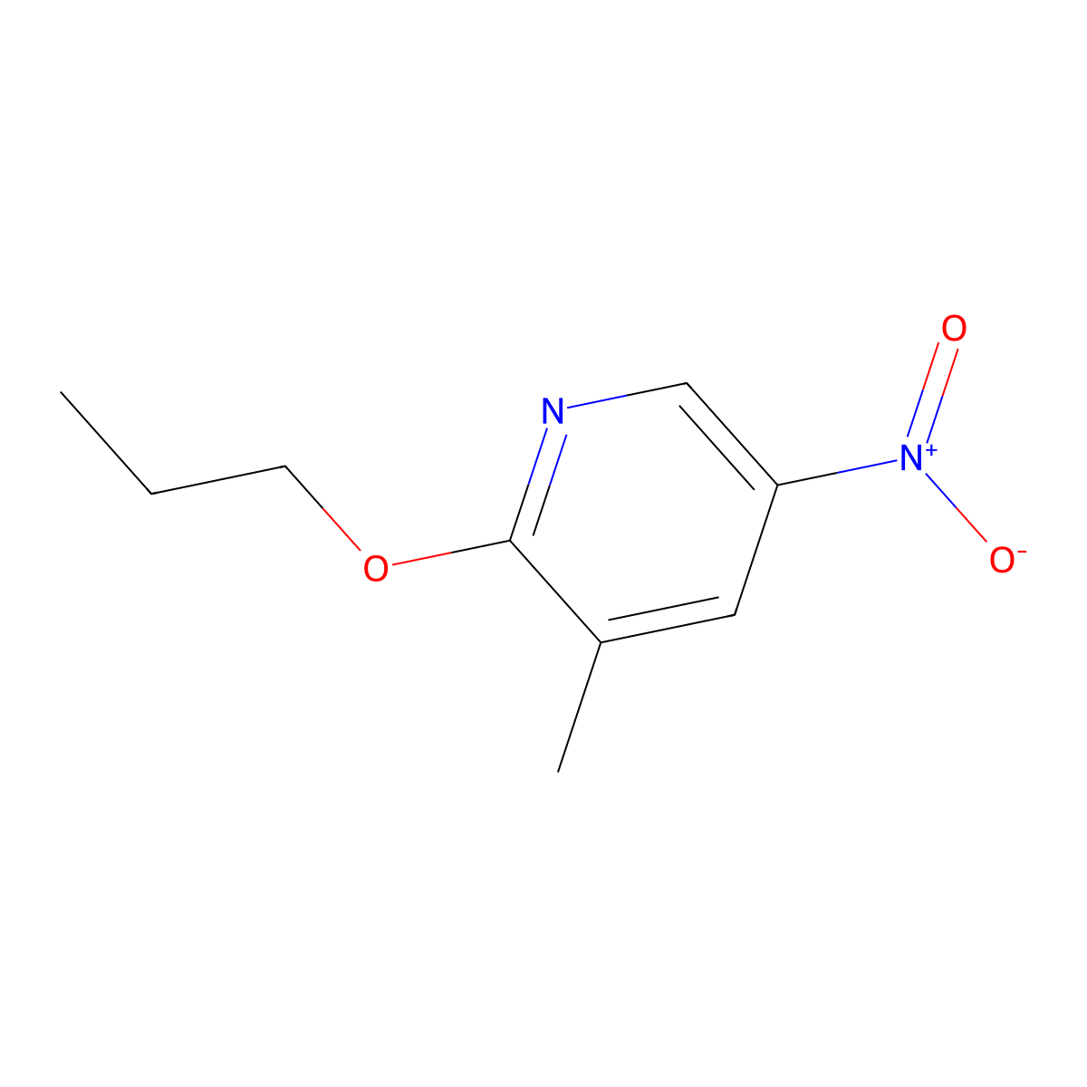 3-Methyl-5-nitro-2-propoxypyridine molecular structure, CAS 1881329-06-1