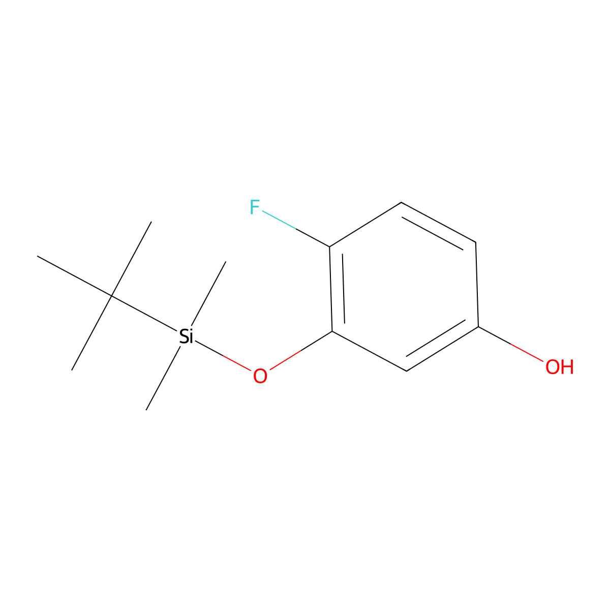 3-[(Tert-butyldimethylsilyl)oxy]-4-fluorophenol molecular structure, CAS 1881329-11-8