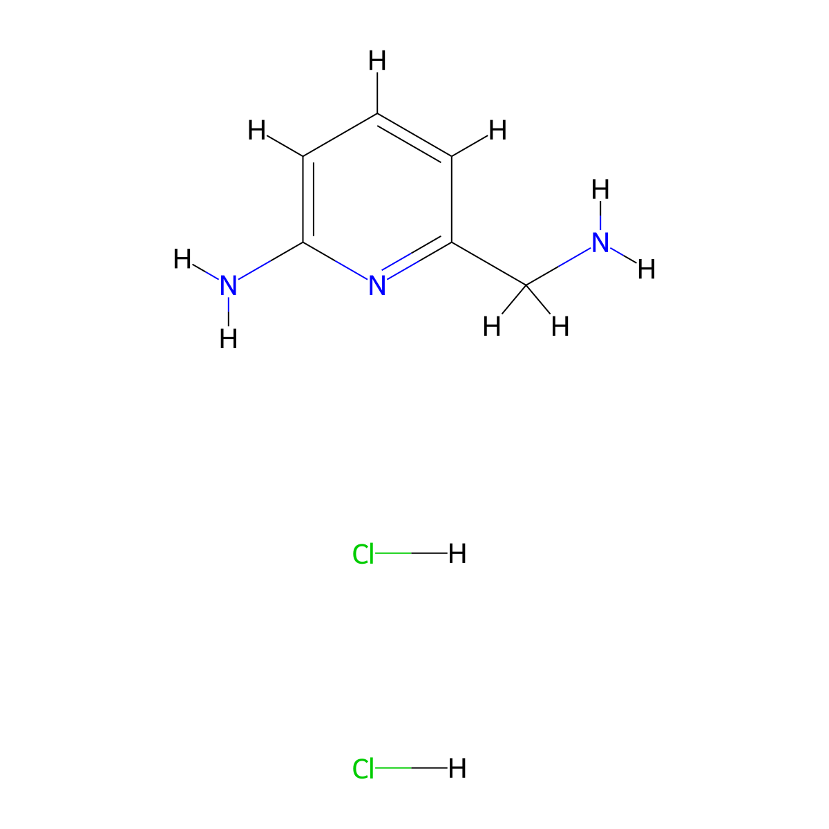 6-(Aminomethyl)pyridin-2-amine dihydrochloride molecular structure, CAS 1881329-18-5