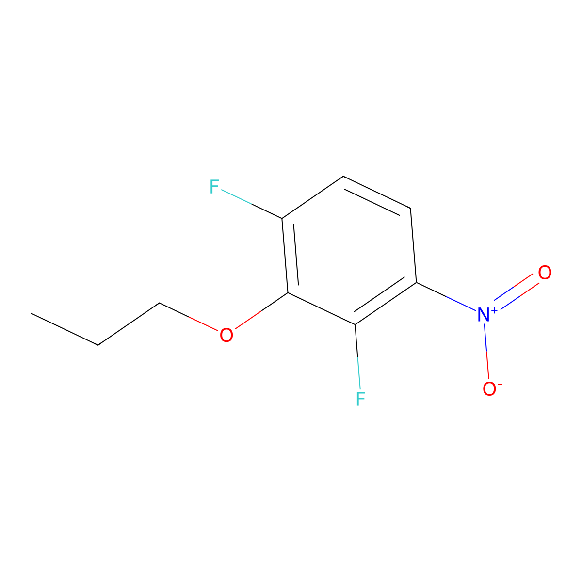 1,3-Difluoro-4-nitro-2-propoxybenzene molecular structure, CAS 1881329-23-2