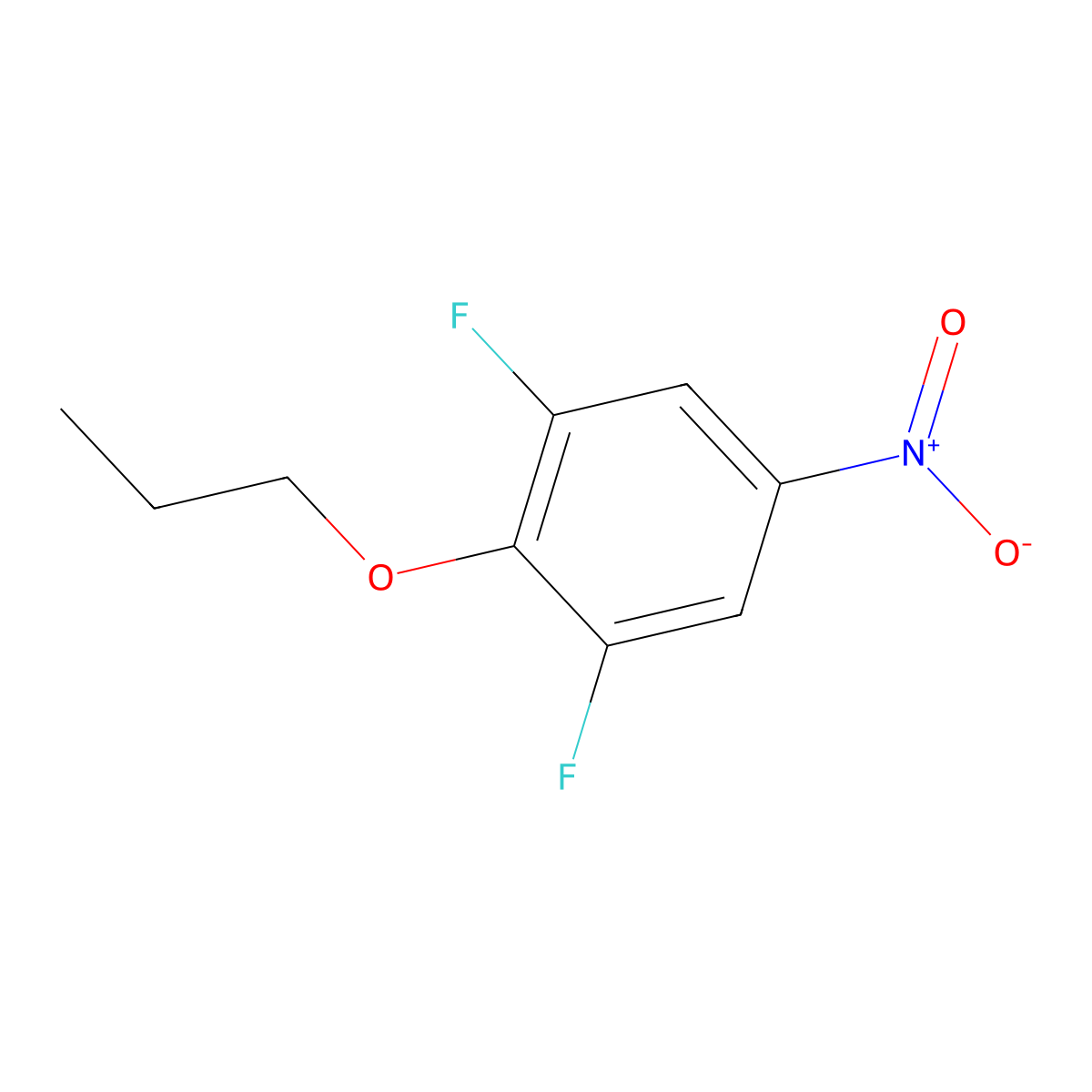 1,3-Difluoro-5-nitro-2-propoxybenzene molecular structure, CAS 1881329-26-5