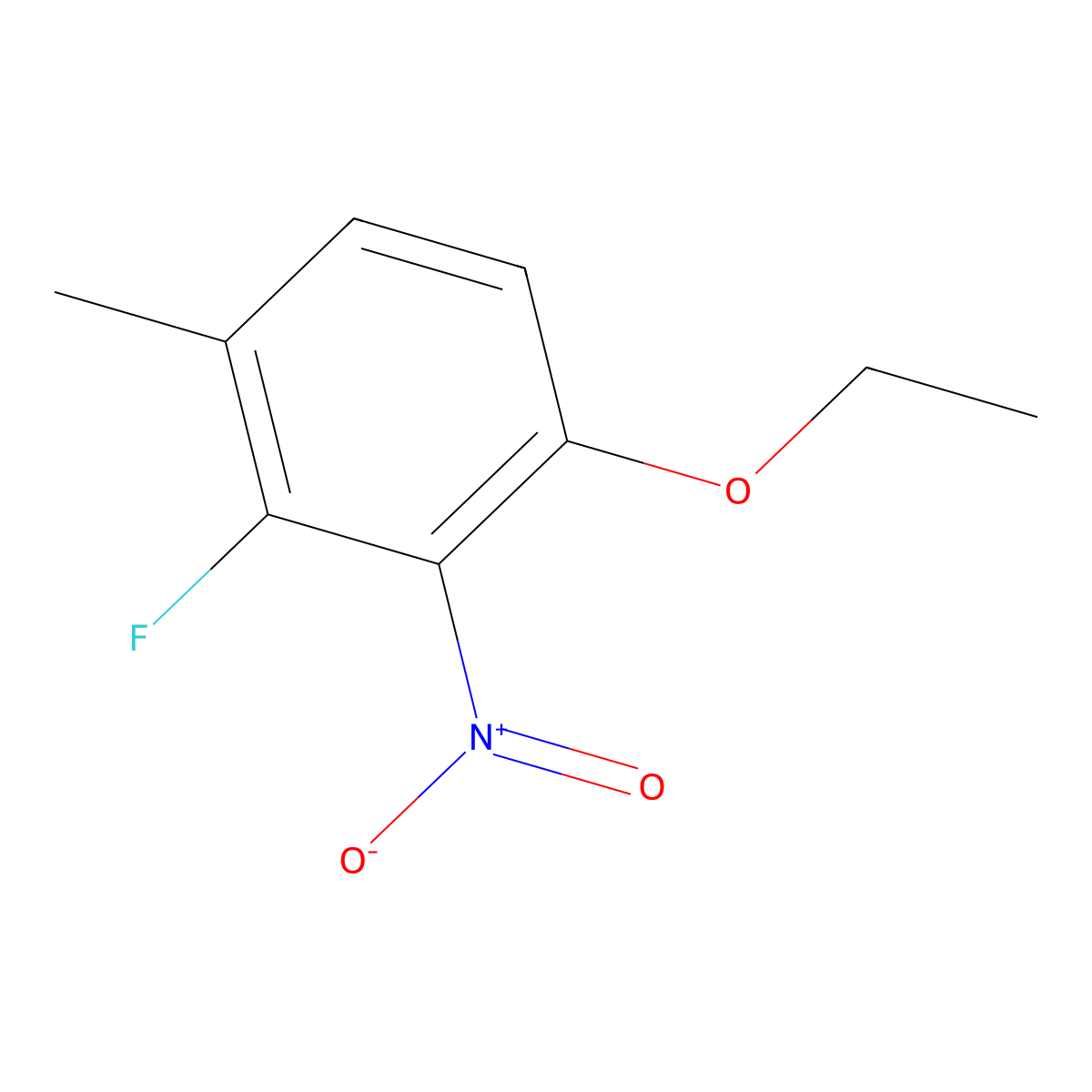 1-Ethoxy-3-fluoro-4-methyl-2-nitrobenzene molecular structure, CAS 1881329-33-4