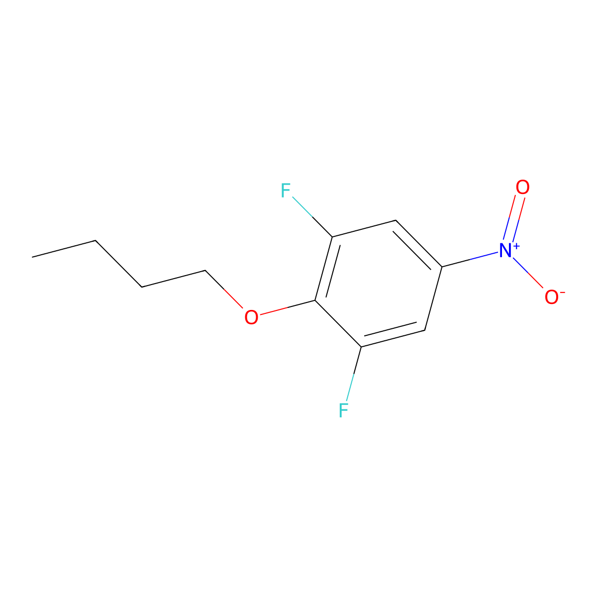 2-Butoxy-1,3-difluoro-5-nitrobenzene molecular structure, CAS 1881329-39-0