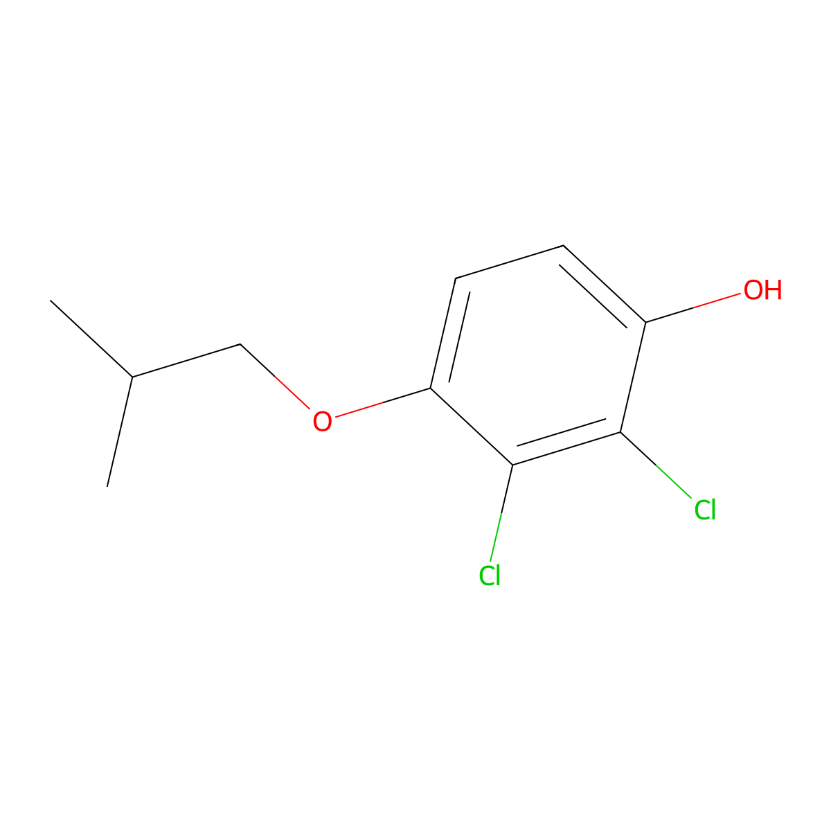 2,3-Dichloro-4-(2-methylpropoxy)phenol molecular structure, CAS 1881329-40-3