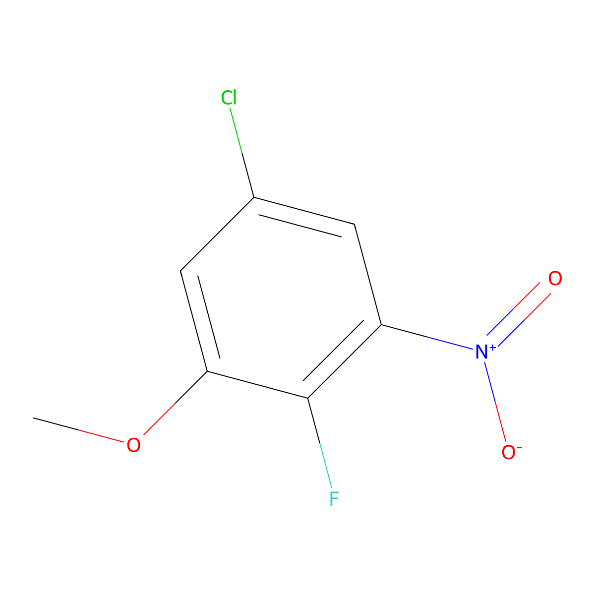 5-Chloro-2-fluoro-1-methoxy-3-nitrobenzene molecular structure, CAS 1881329-43-6
