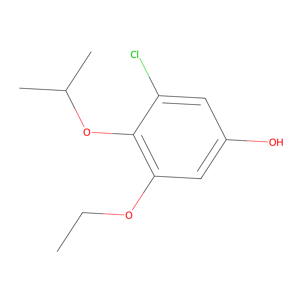 3-Chloro-5-ethoxy-4-(propan-2-yloxy)phenol molecular structure, CAS 1881329-44-7