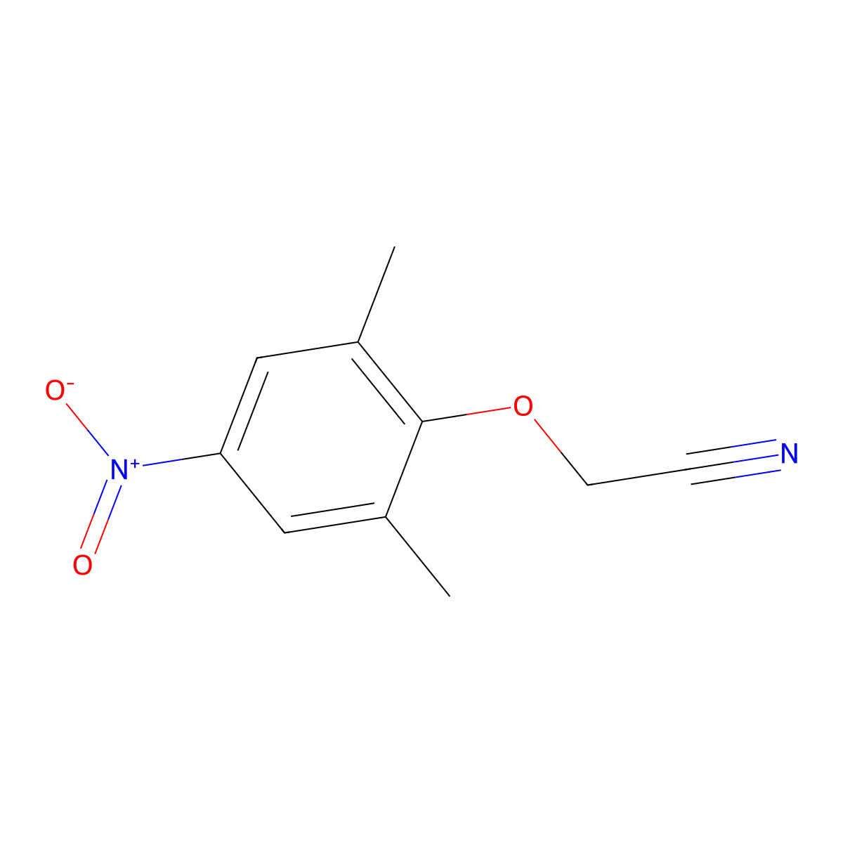 2-(2,6-Dimethyl-4-nitrophenoxy)acetonitrile molecular structure, CAS 1881329-47-0