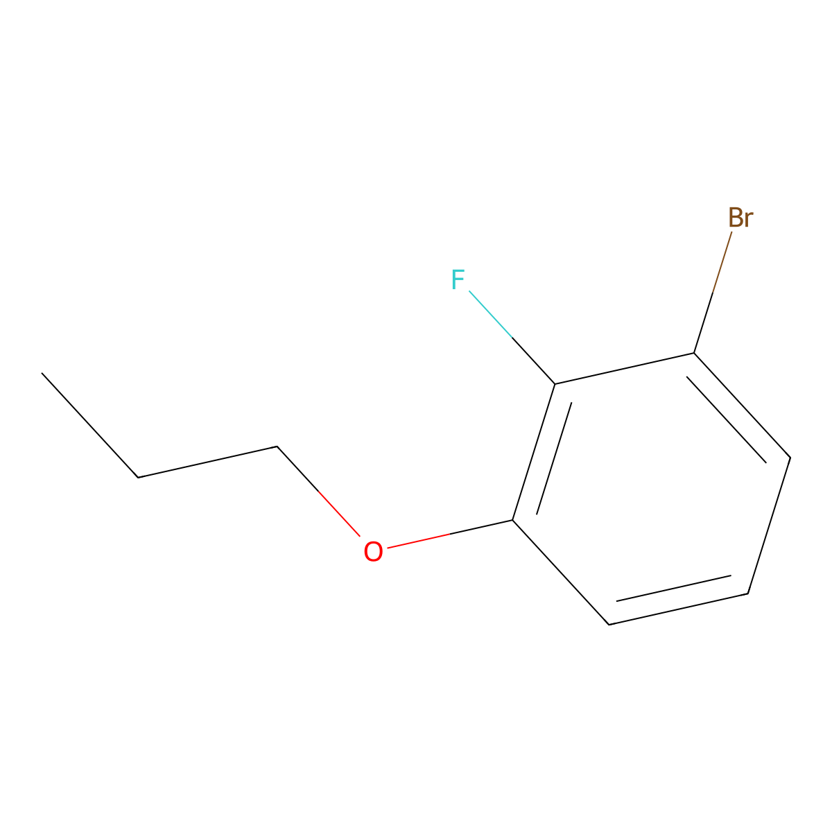 1-Bromo-2-fluoro-3-propoxybenzene molecular structure, CAS 1881329-49-2