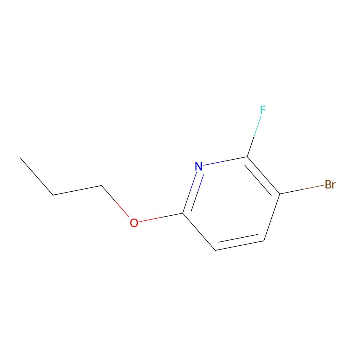 3-Bromo-2-fluoro-6-propoxypyridine molecular structure, CAS 1881329-51-6