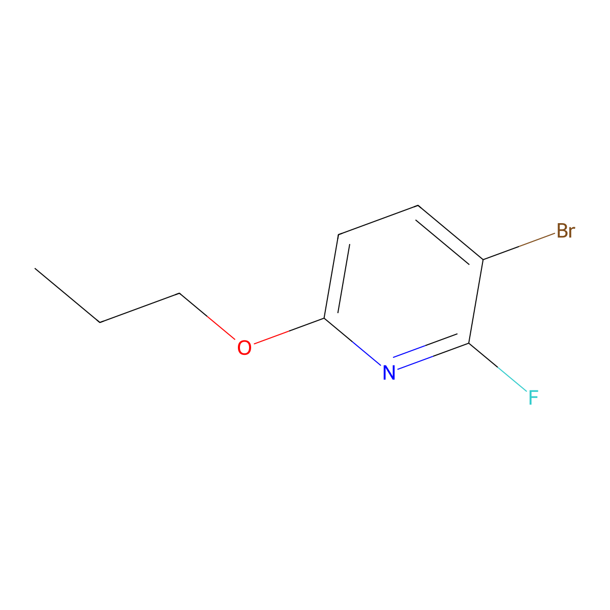 3-Bromo-2-fluoro-6-propoxypyridine molecular structure, CAS 1881329-51-6