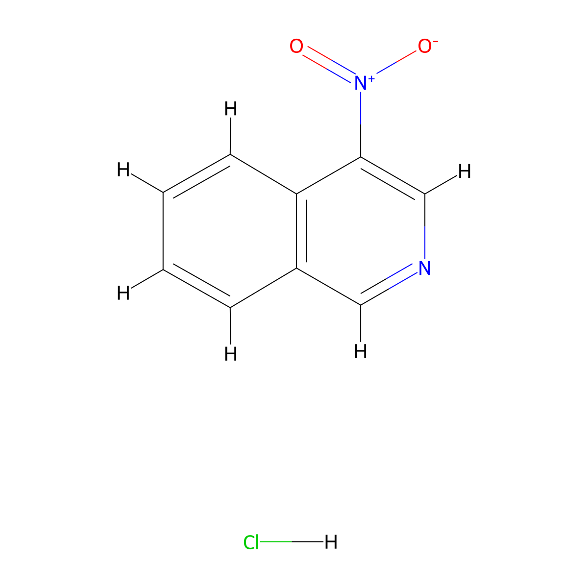 4-Nitroisoquinoline hydrochloride molecular structure, CAS 1881329-52-7