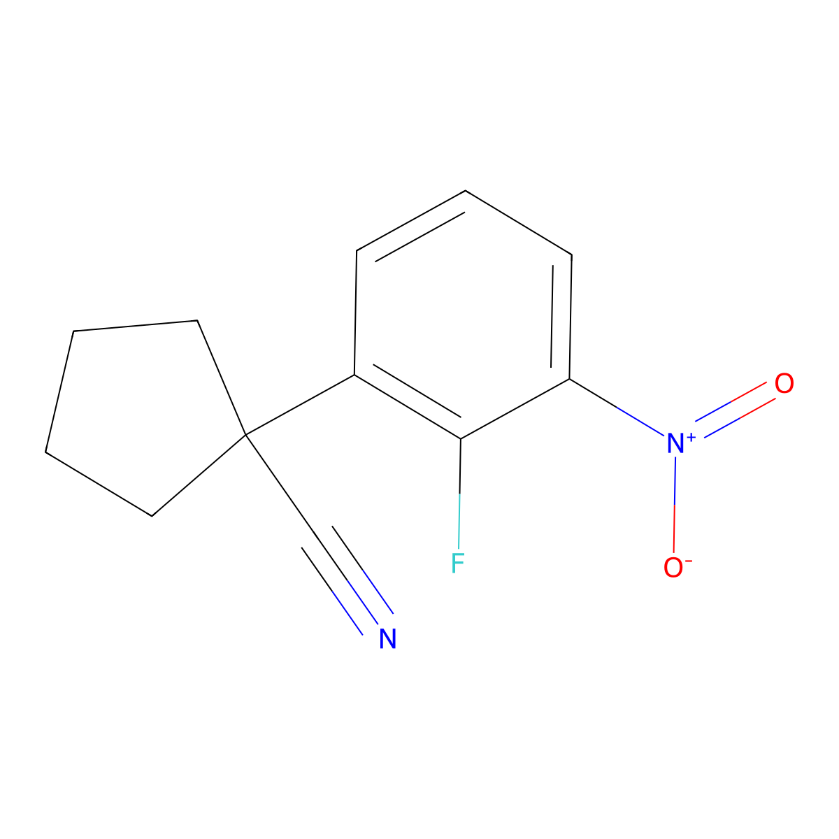 1-(2-Fluoro-3-nitrophenyl)cyclopentane-1-carbonitrile molecular structure, CAS 1881329-58-3
