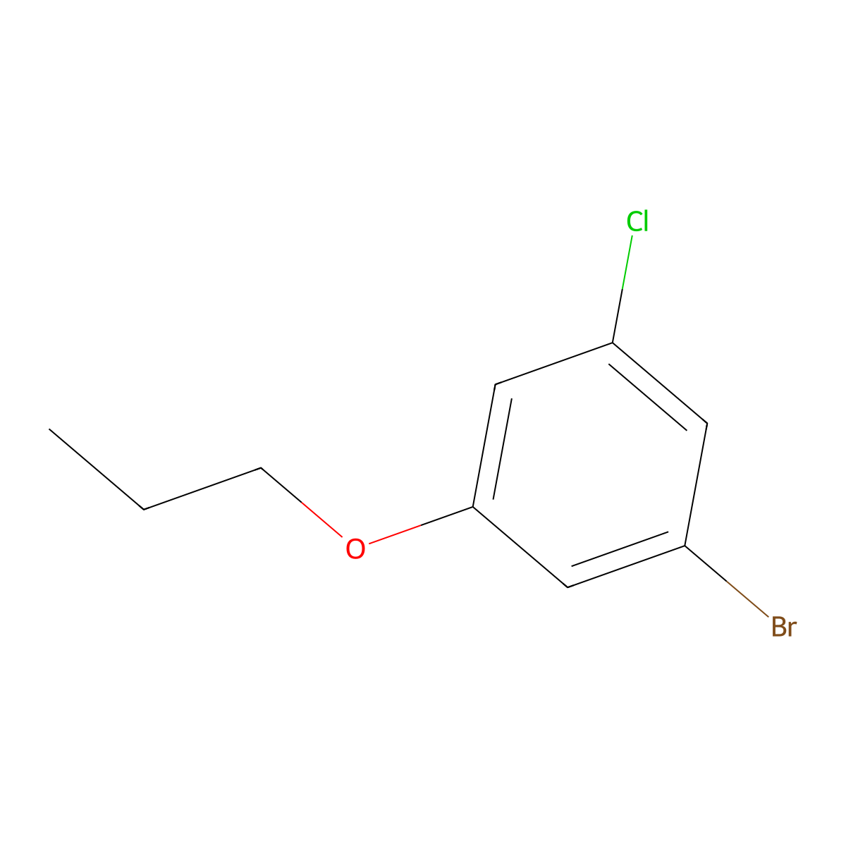 1-Bromo-3-chloro-5-propoxybenzene molecular structure, CAS 1881329-59-4