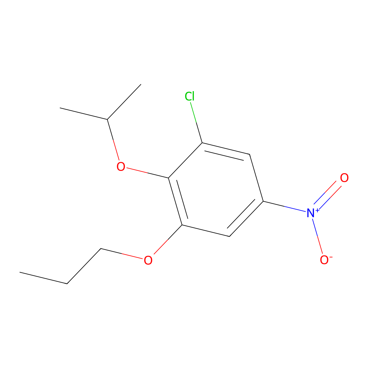 1-Chloro-5-nitro-2-(propan-2-yloxy)-3-propoxybenzene molecular structure, CAS 1881329-66-3