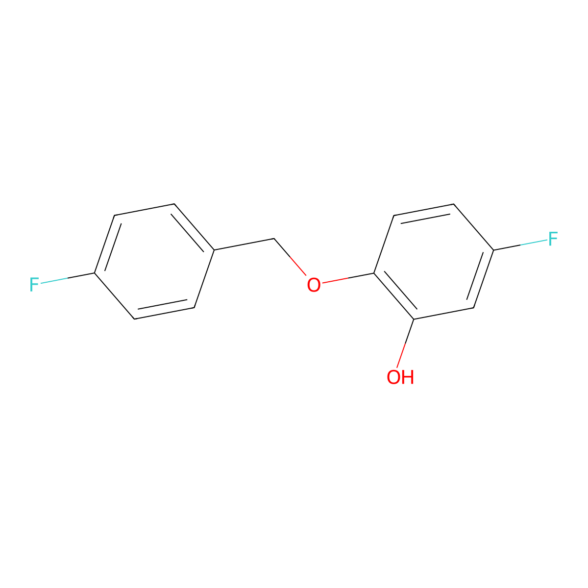 5-Fluoro-2-[(4-fluorophenyl)methoxy]phenol molecular structure, CAS 1881329-67-4