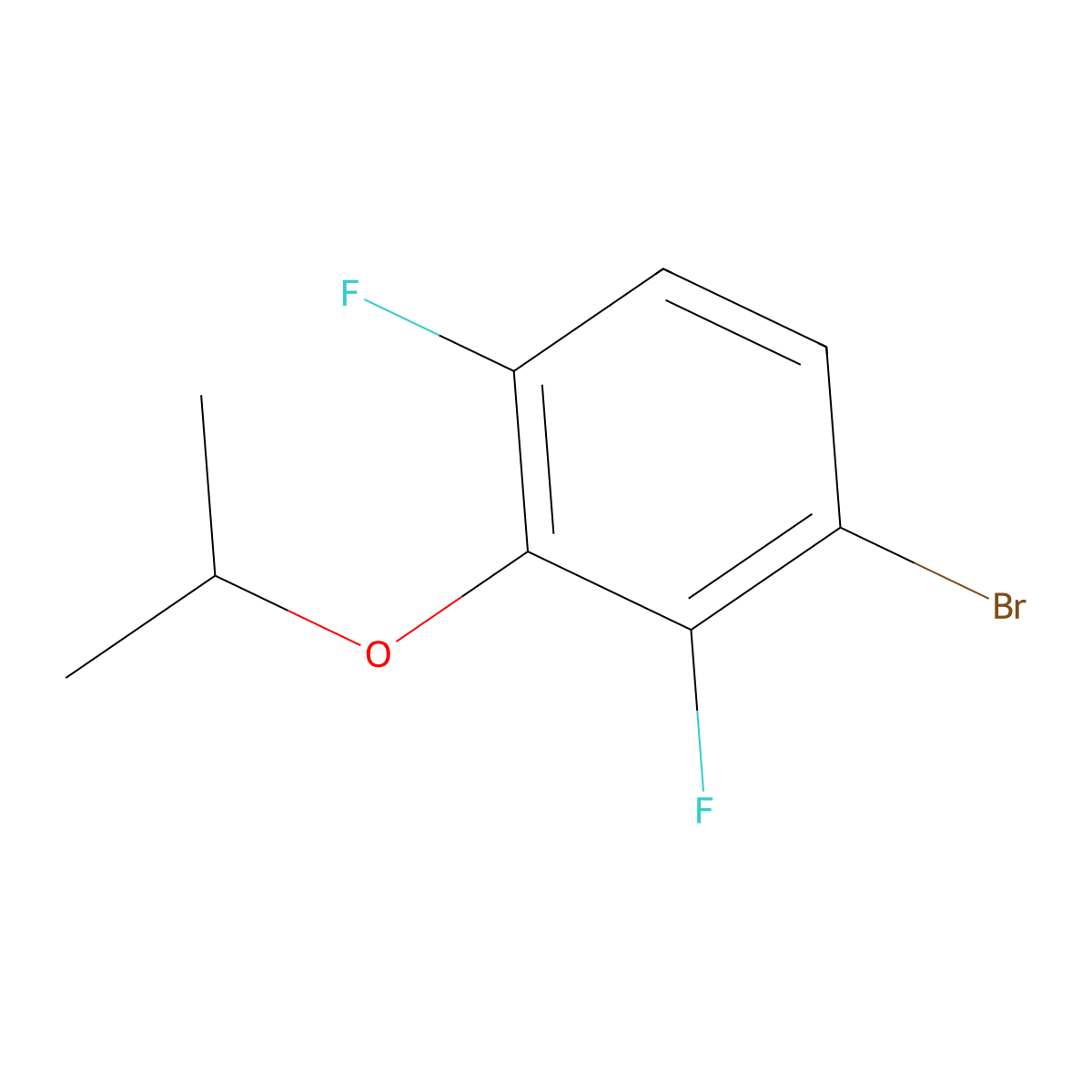 1-Bromo-2,4-difluoro-3-(propan-2-yloxy)benzene molecular structure, CAS 1881329-68-5