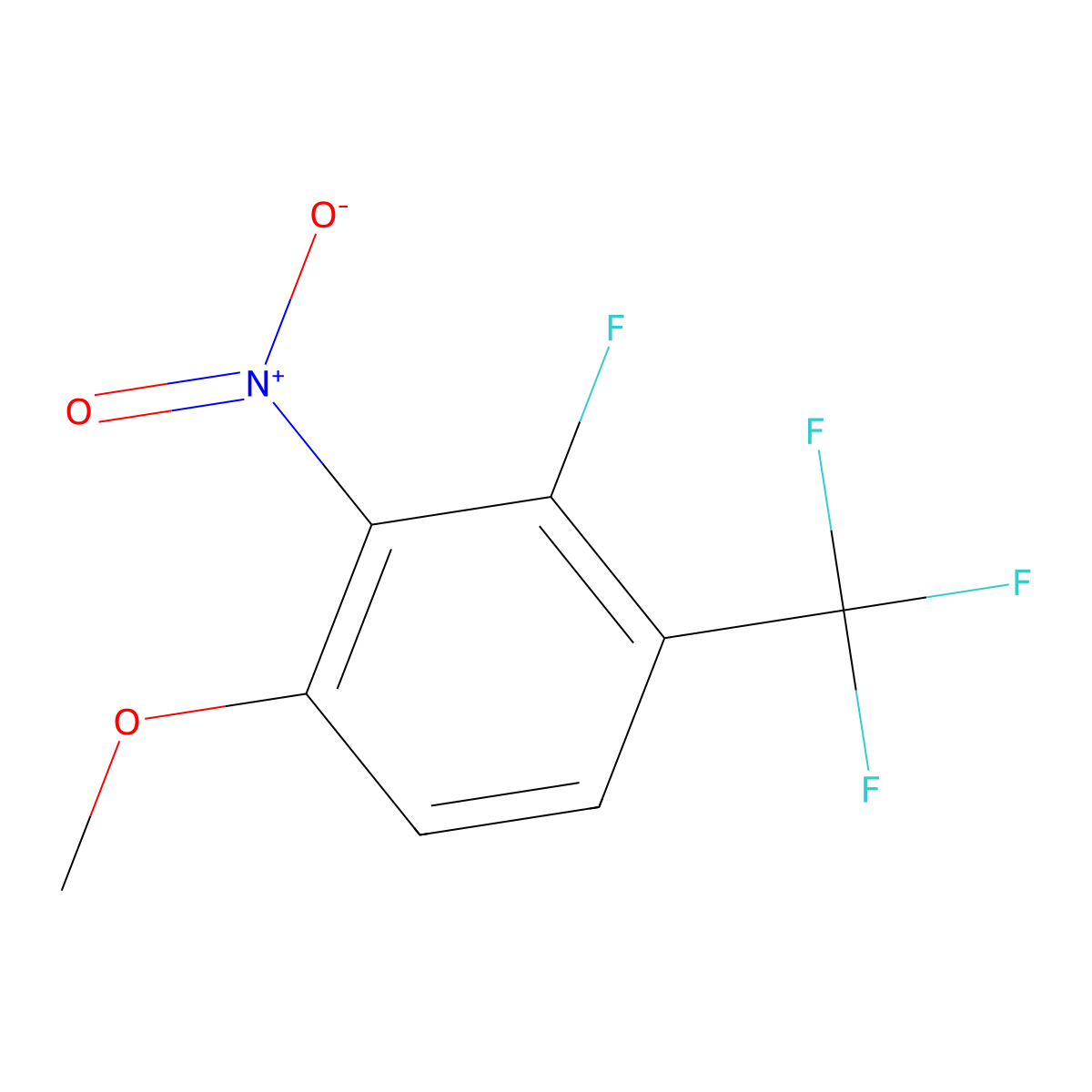 2-Fluoro-4-methoxy-3-nitro-1-(trifluoromethyl)benzene molecular structure, CAS 1881329-69-6