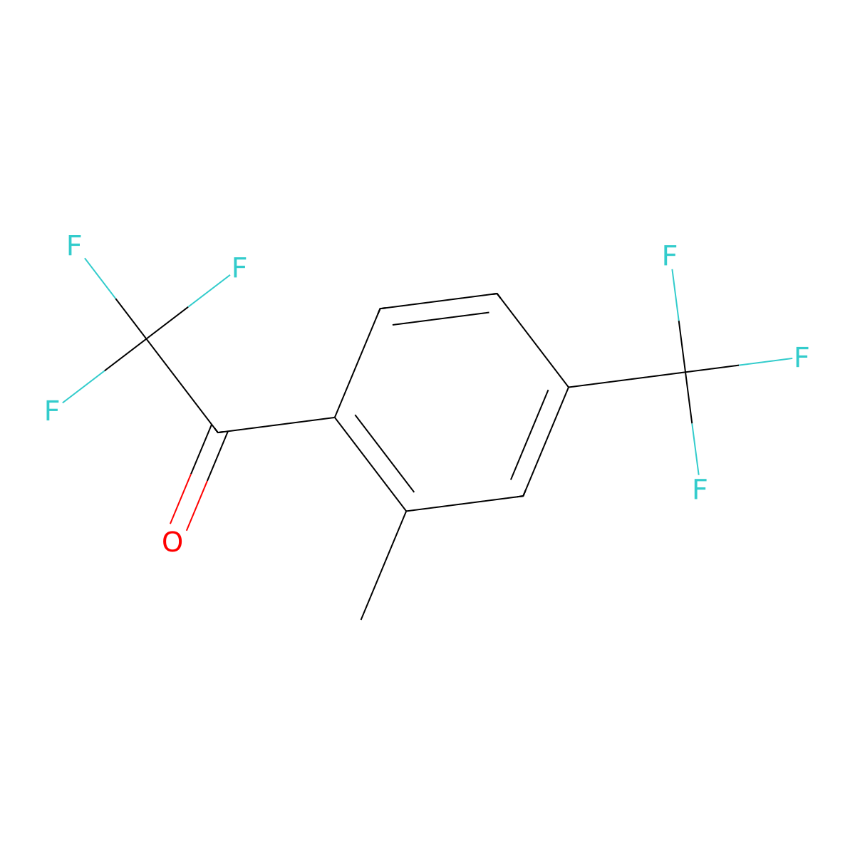 2,2,2-Trifluoro-1-(2-methyl-4-(trifluoromethyl)phenyl)ethanone molecular structure, CAS 1881329-71-0