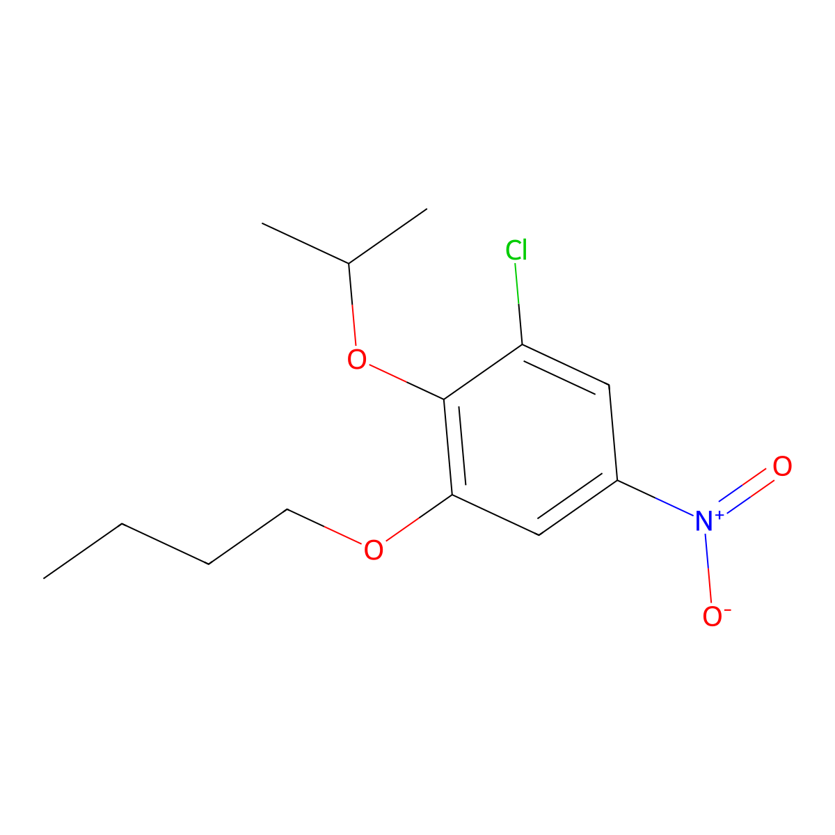 1-Butoxy-3-chloro-5-nitro-2-(propan-2-yloxy)benzene molecular structure, CAS 1881329-74-3