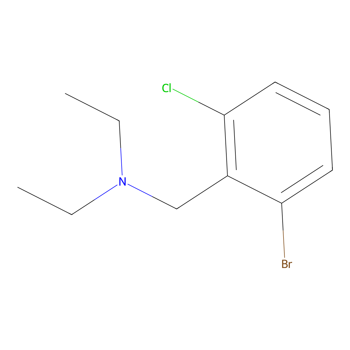 [(2-Bromo-6-chlorophenyl)methyl]diethylamine molecular structure, CAS 1881329-75-4