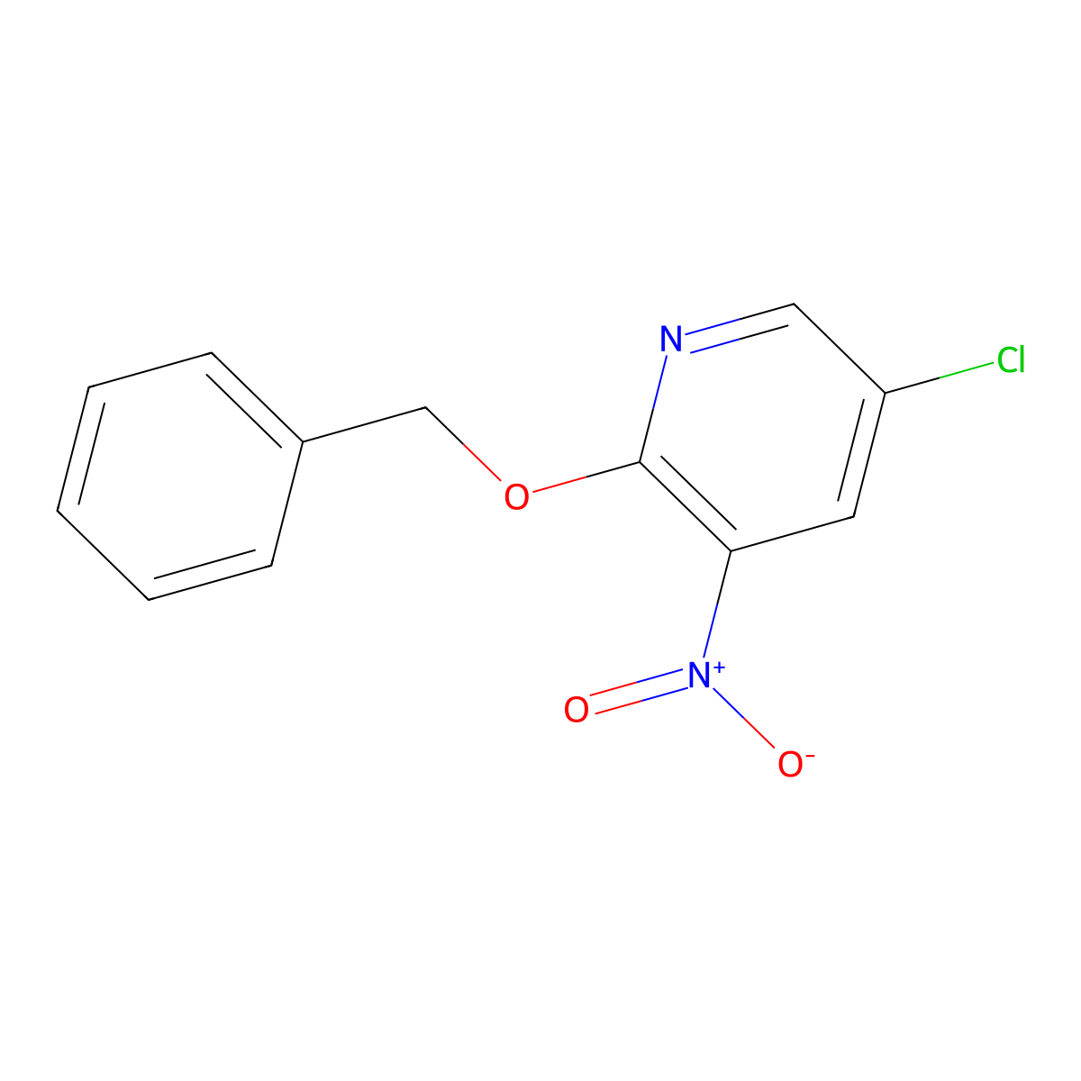 2-(Benzyloxy)-5-chloro-3-nitropyridine molecular structure, CAS 1881329-78-7
