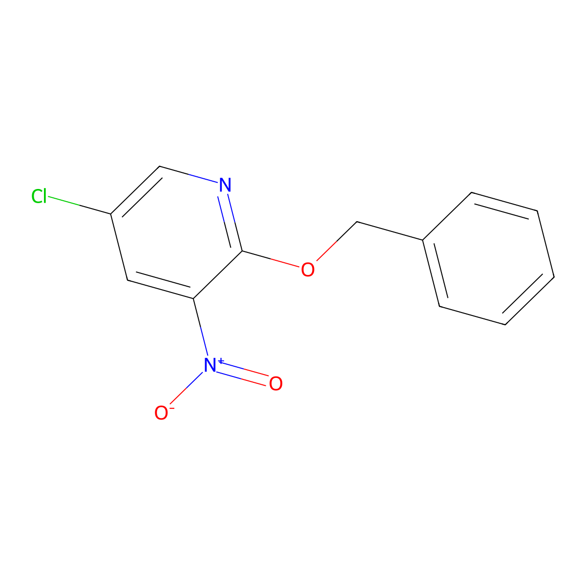 2-(Benzyloxy)-5-chloro-3-nitropyridine molecular structure, CAS 1881329-78-7