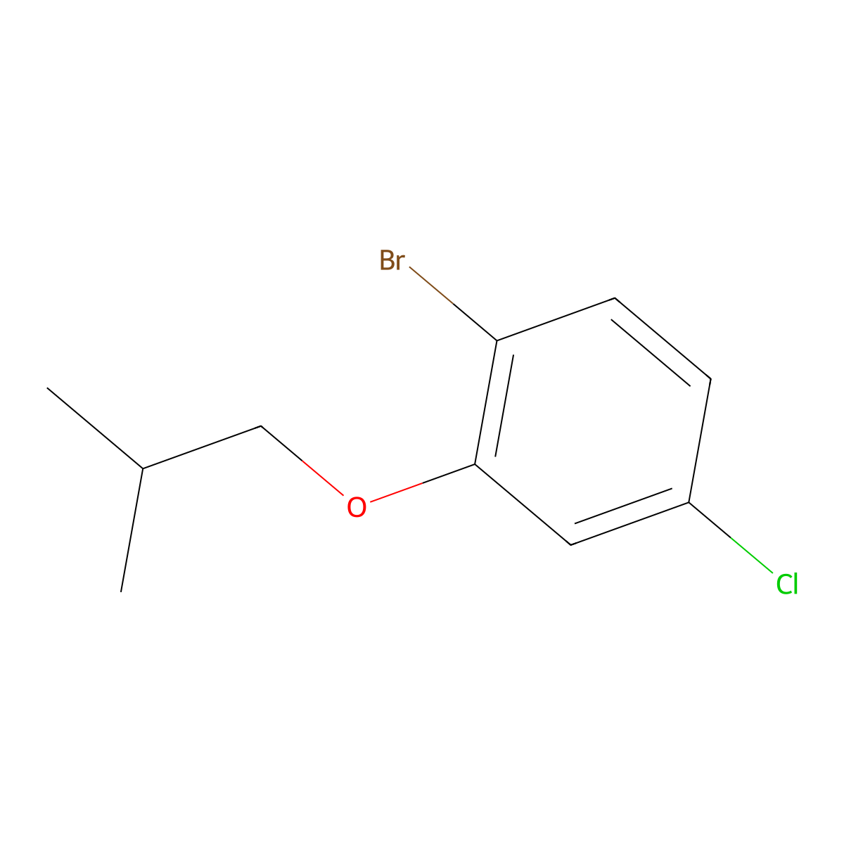 1-Bromo-4-chloro-2-(2-methylpropoxy)benzene molecular structure, CAS 1881329-79-8