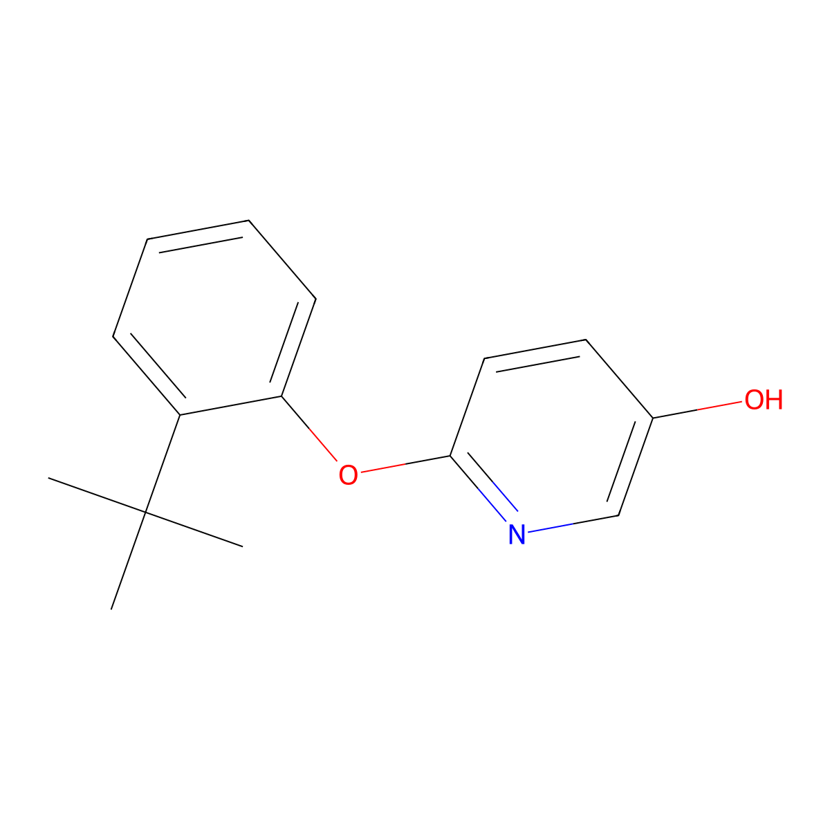 6-(2-Tert-butylphenoxy)pyridin-3-OL molecular structure, CAS 1881329-80-1