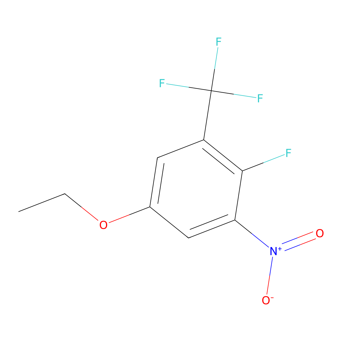 5-Ethoxy-2-fluoro-1-nitro-3-(trifluoromethyl)benzene molecular structure, CAS 1881329-81-2