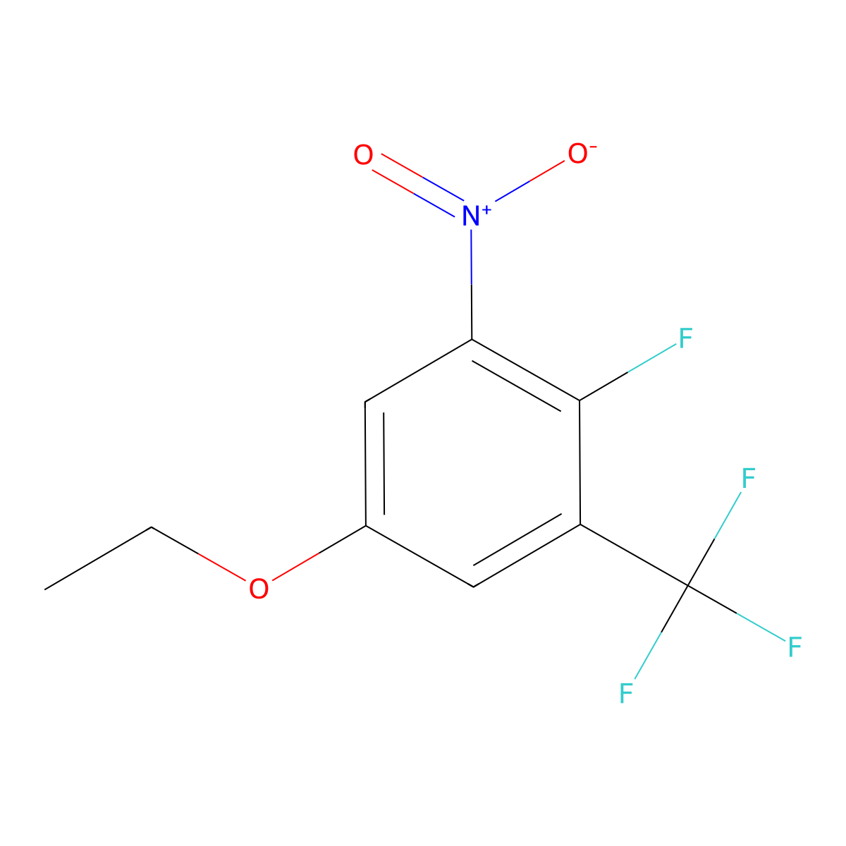 5-Ethoxy-2-fluoro-1-nitro-3-(trifluoromethyl)benzene molecular structure, CAS 1881329-81-2