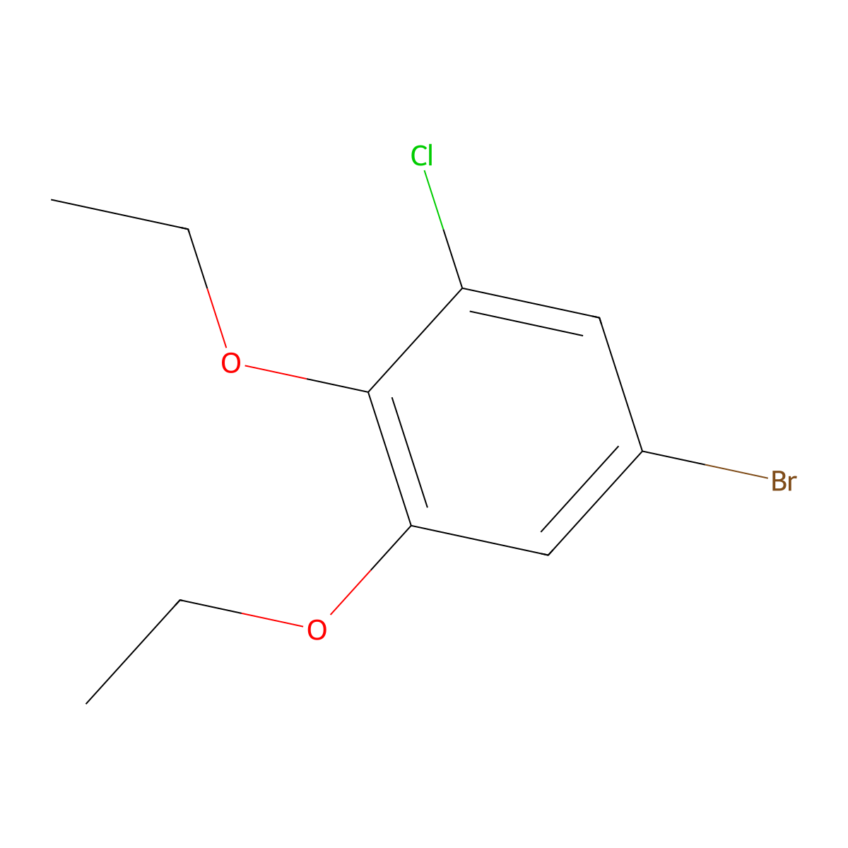 5-Bromo-1-chloro-2,3-diethoxybenzene molecular structure, CAS 1881329-83-4