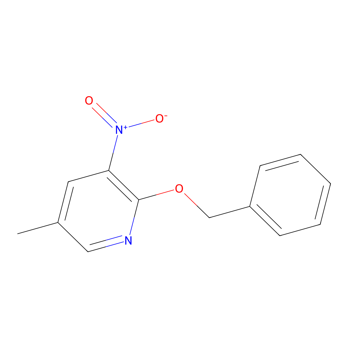 2-(Benzyloxy)-5-methyl-3-nitropyridine molecular structure, CAS 1881329-84-5